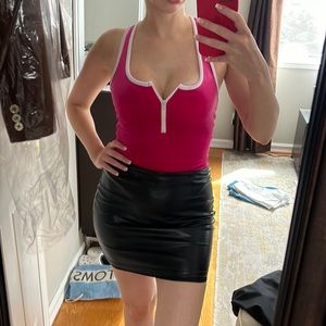 Super down Sexy Barbie XS Body Suit velvet hot pink